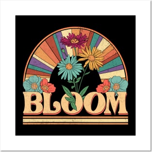 Bloom Flowers Name Dion Personalized Gifts Retro Style Posters and Art